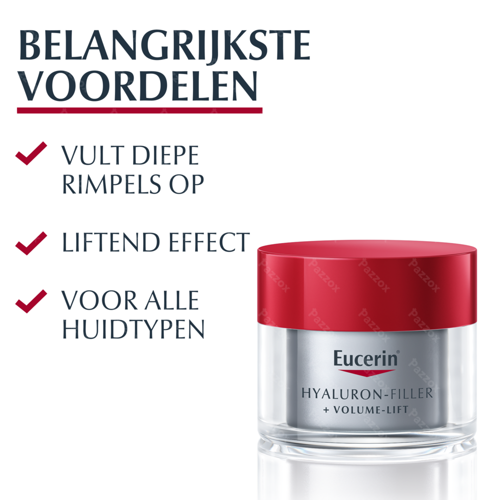 Eucerin Hyaluron-Filler + Volume Lift Nachtcrème Anti-Age en Rimpels 50ml