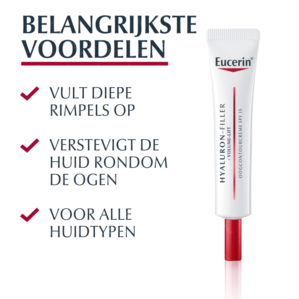 Eucerin Hyaluron-Filler+ Volume-Lift Oogcontourcrème Anti-Age en Rimpels SPF 15 15ml