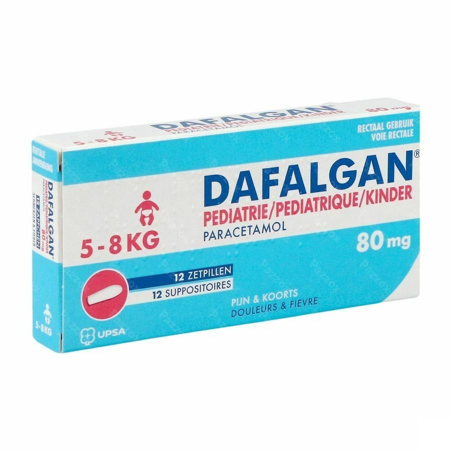 Dafalgan Pediatrie 80mg 12 Zetpillen