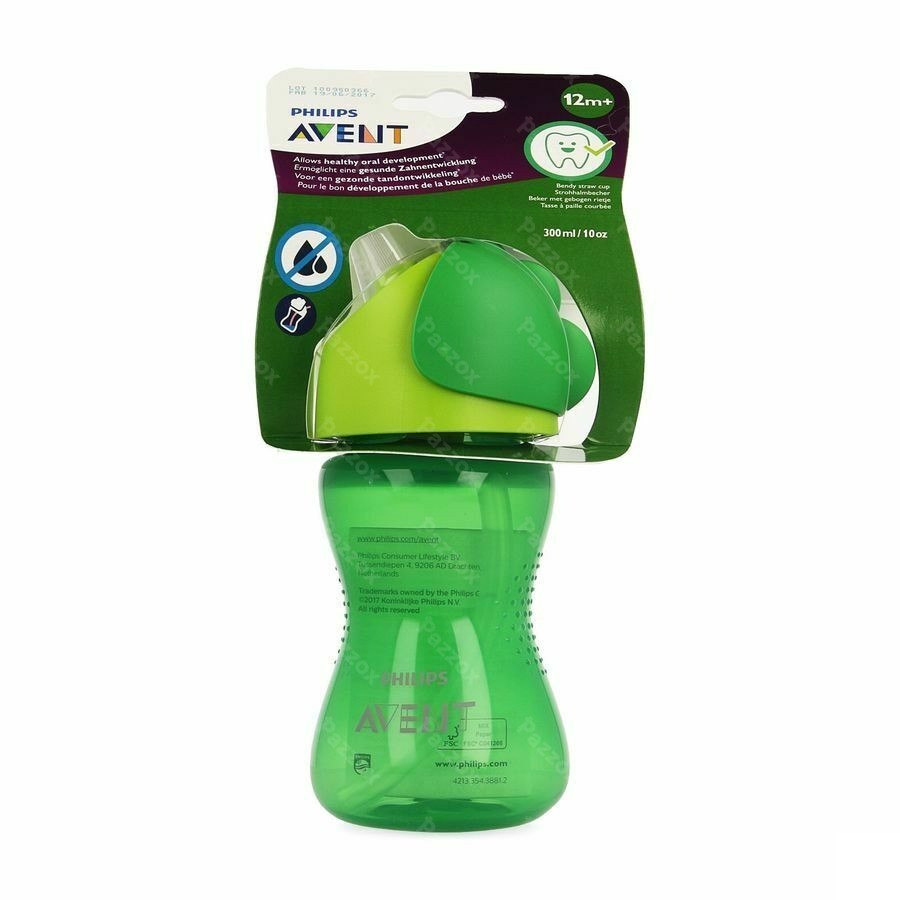 Philips Avent Drinkbeker Rietje Boy Groen 300ml SCF798/01