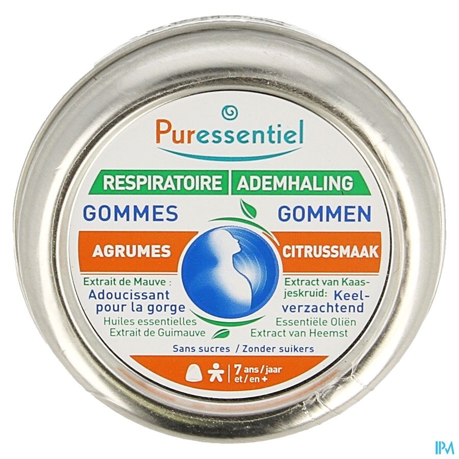 Puressentiel Ademhaling Gommen Citrus 45g