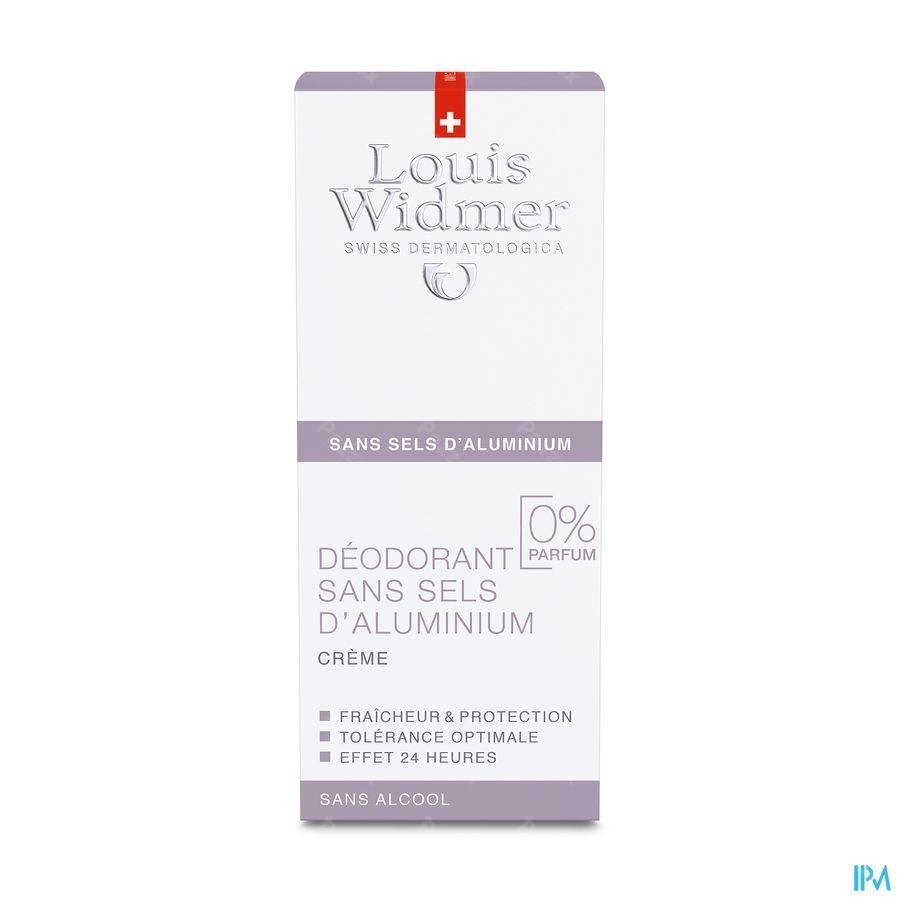 Louis Widmer Deo Creme Zonder Aluminium Zonder Parfum 40ml