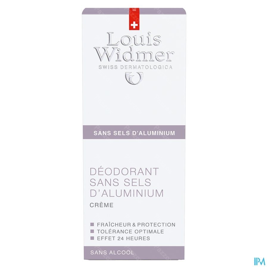 Louis Widmer Deo Creme Zonder Aluminium Zonder Parfum 40ml