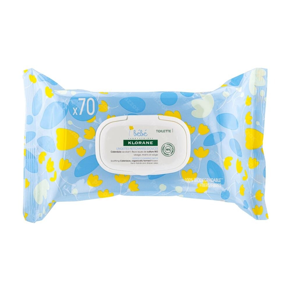 Klorane Baby Reinigingsdoekjes 70stuks