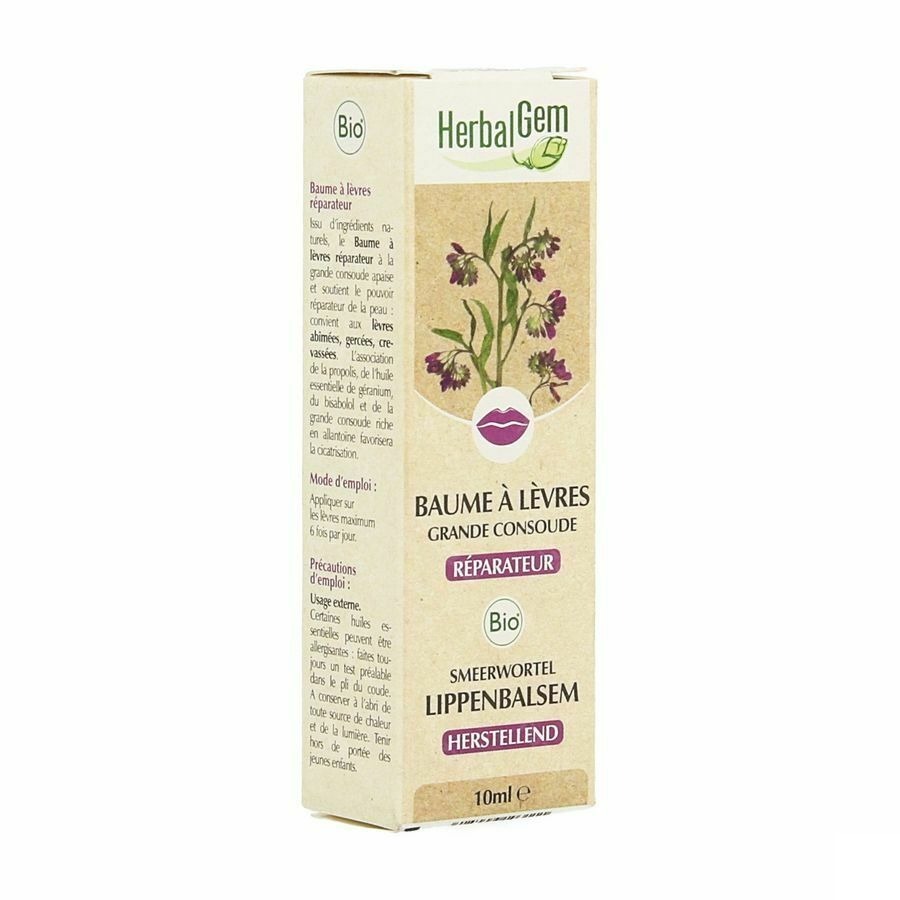 Herbalgem Balsem Lip Smeerwortel Bio 10ml