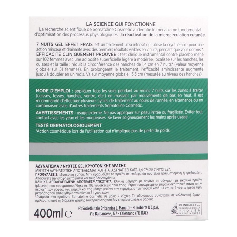 Somatoline Cosm. Afslank. 7 Nachten Gel 400ml