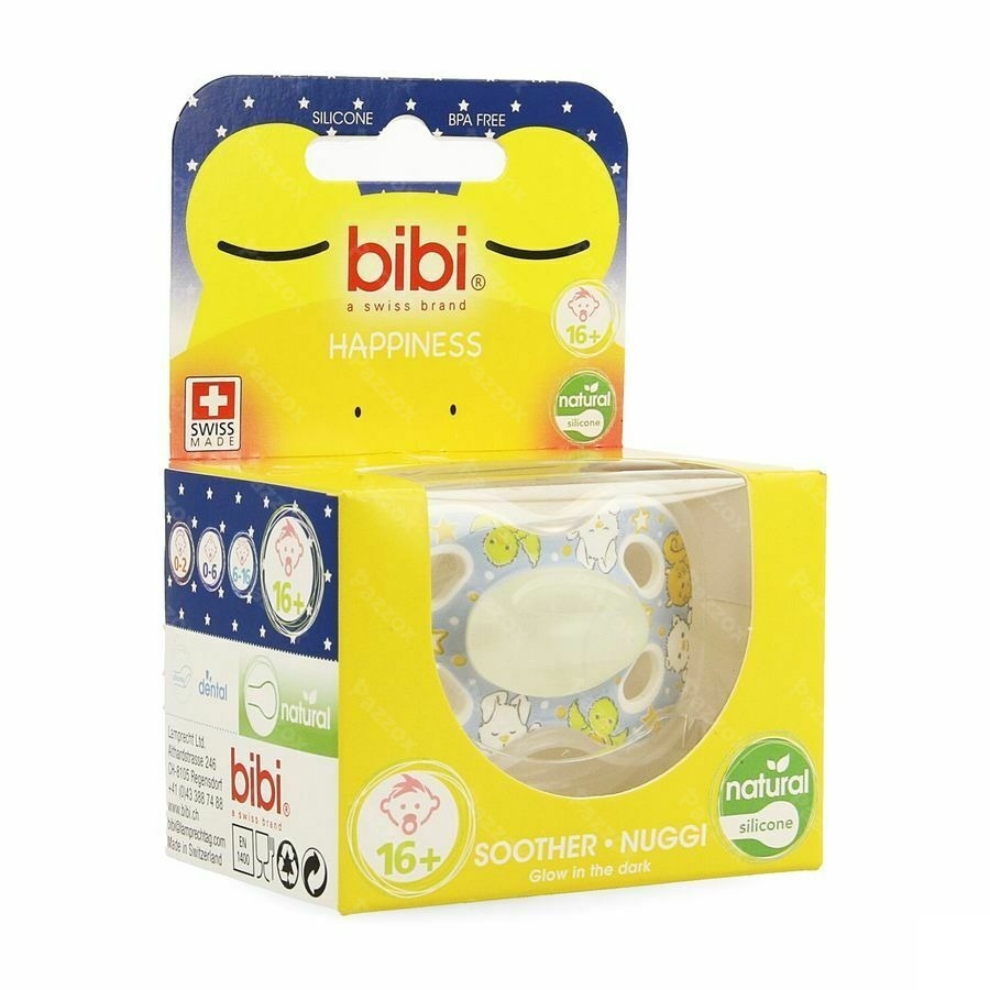 Bibi Fopspeen Hp Natural 4 Friends Glow Dark 6-16m