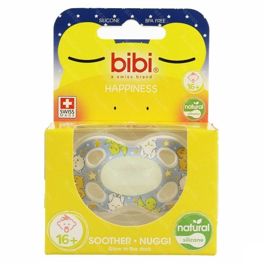 Bibi Fopspeen Hp Natural 4 Friends Glow Dark 6-16m
