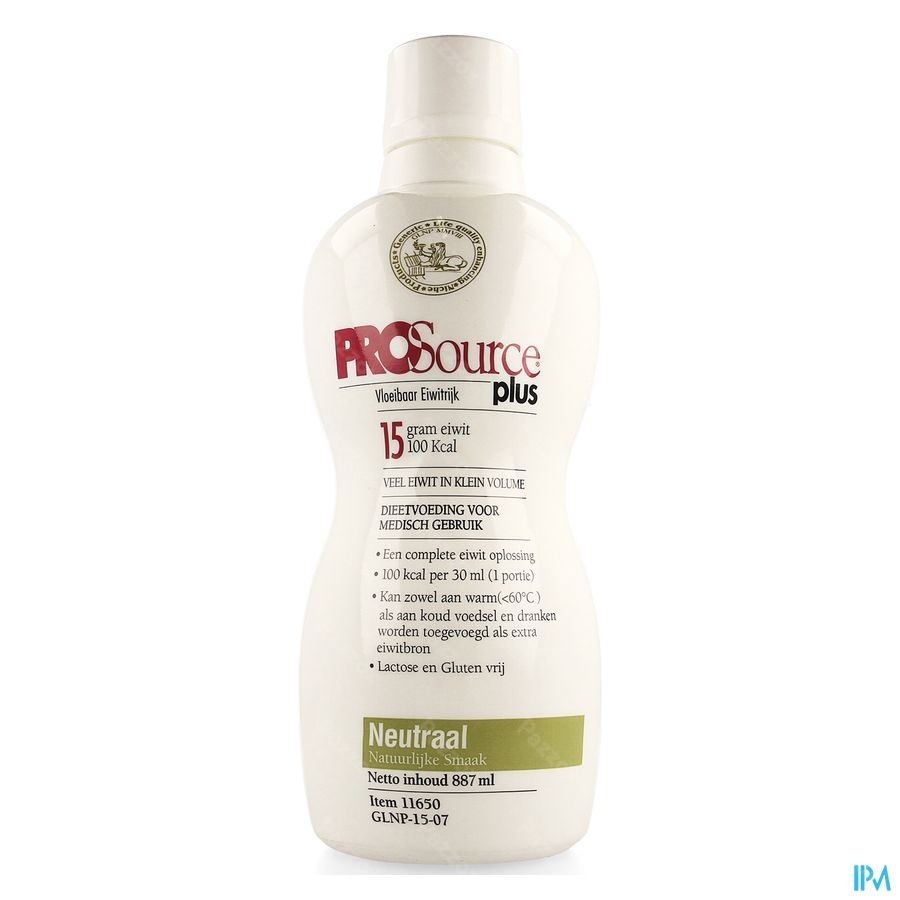 Prosource Plus Neutraal 15g Eiwit/30ml Fl 887ml