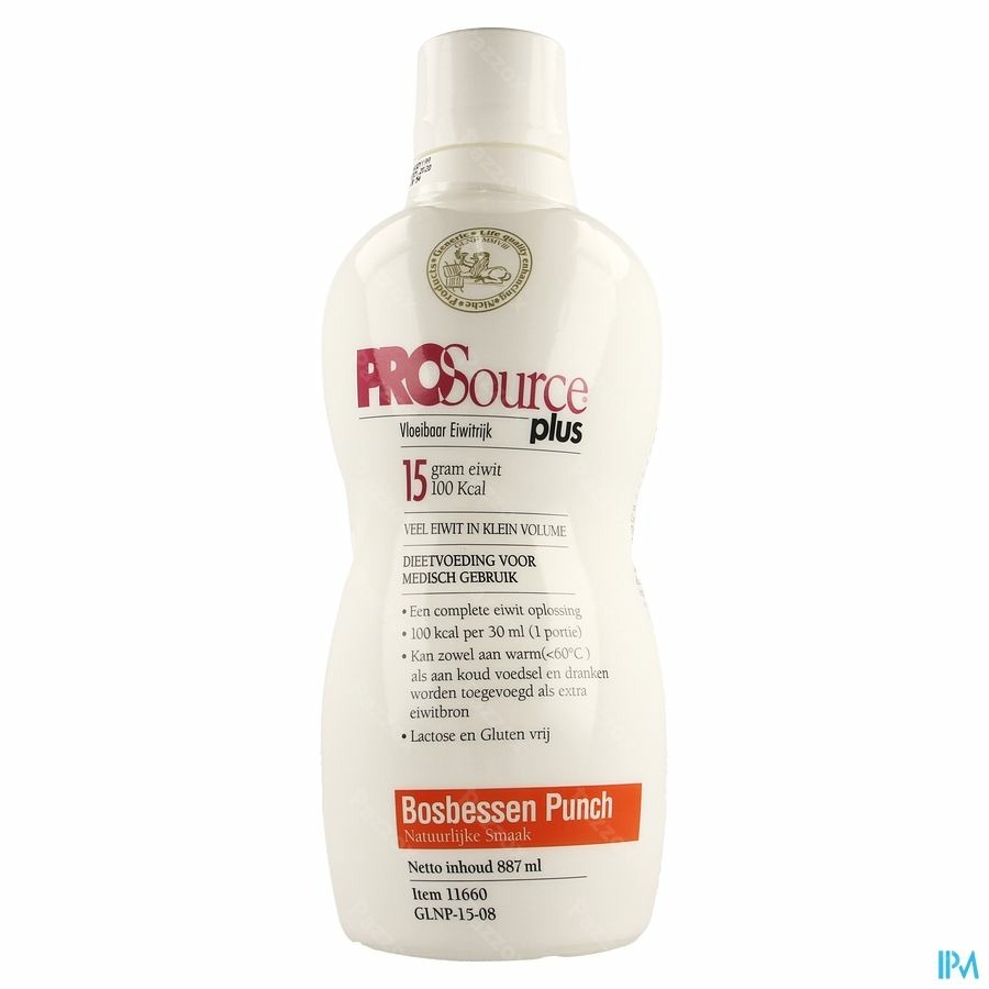 Prosource Plus Bosbes 15g Eiwit/30ml Fl 887ml
