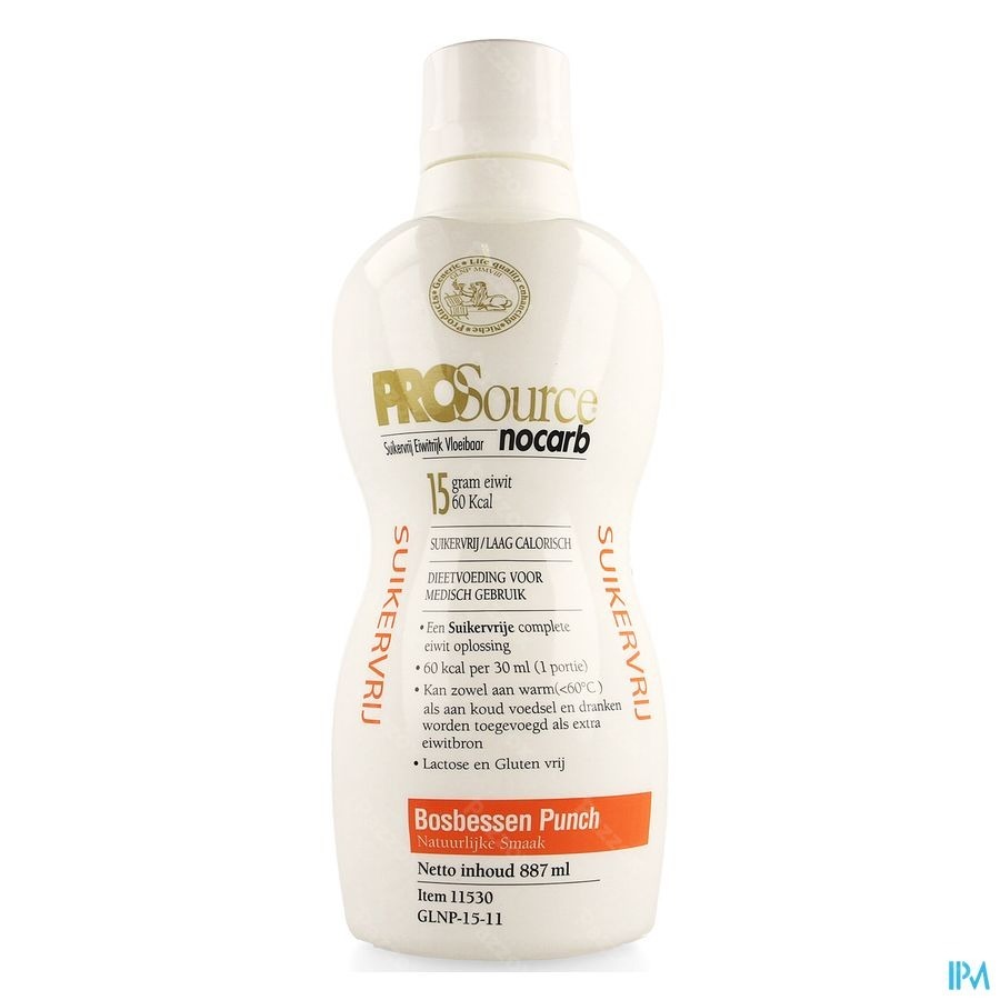 Prosource Nocarb Bosbes 15g Eiwit/30ml Fl 887ml