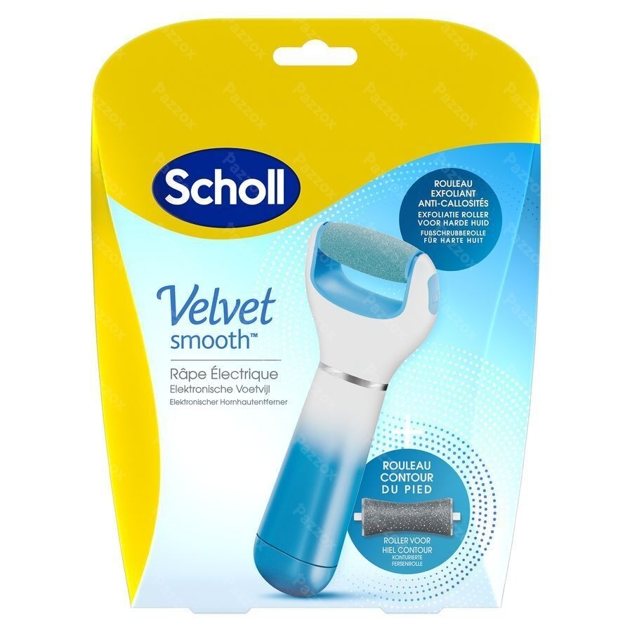 Scholl Velvet Smooth Voetvijl El.+exfol. Dh Blauw