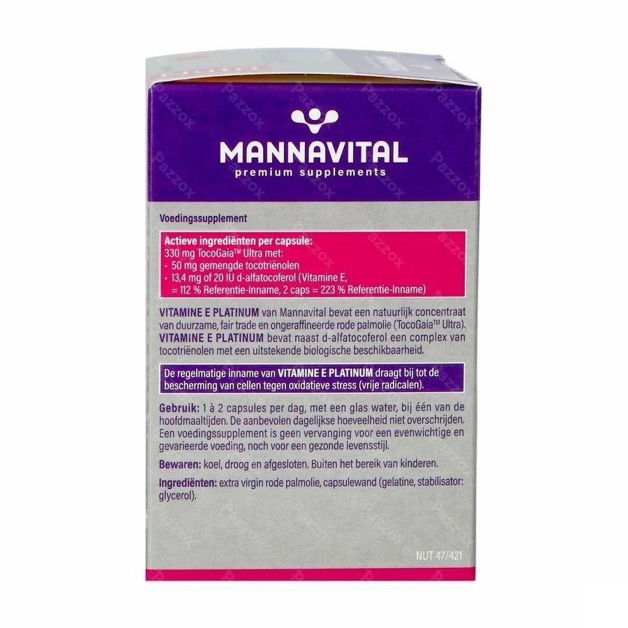 Mannavital Vitamine E 60 Capsules