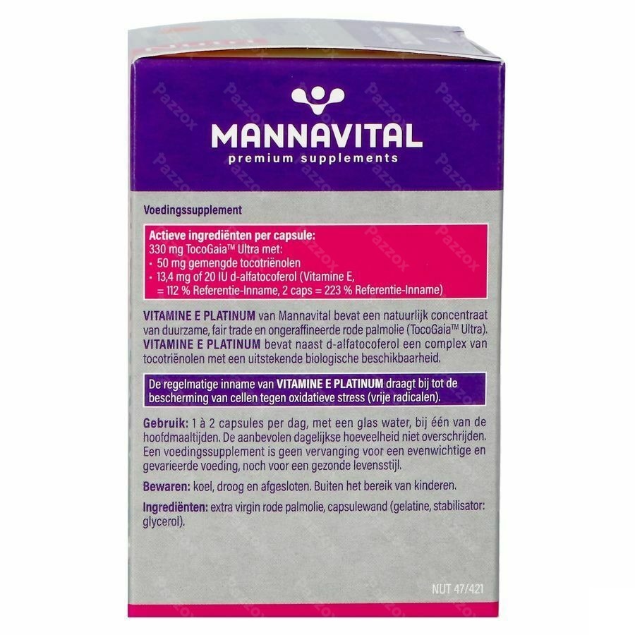 Mannavital Vitamine E 60 Capsules