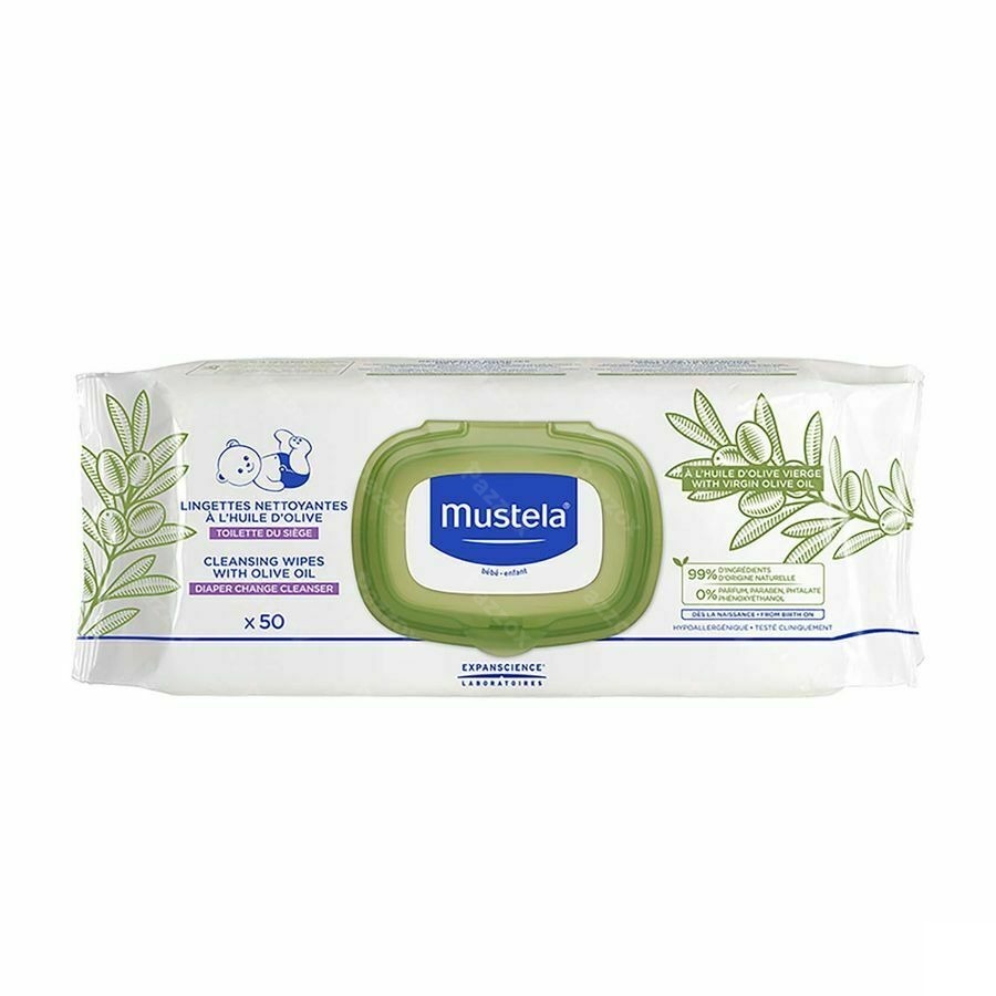 Mustela Bb Reinigingsdoekjes Luierwis.olijfolie 50