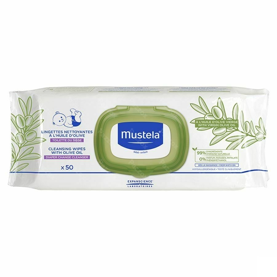 Mustela Bb Reinigingsdoekjes Luierwis.olijfolie 50