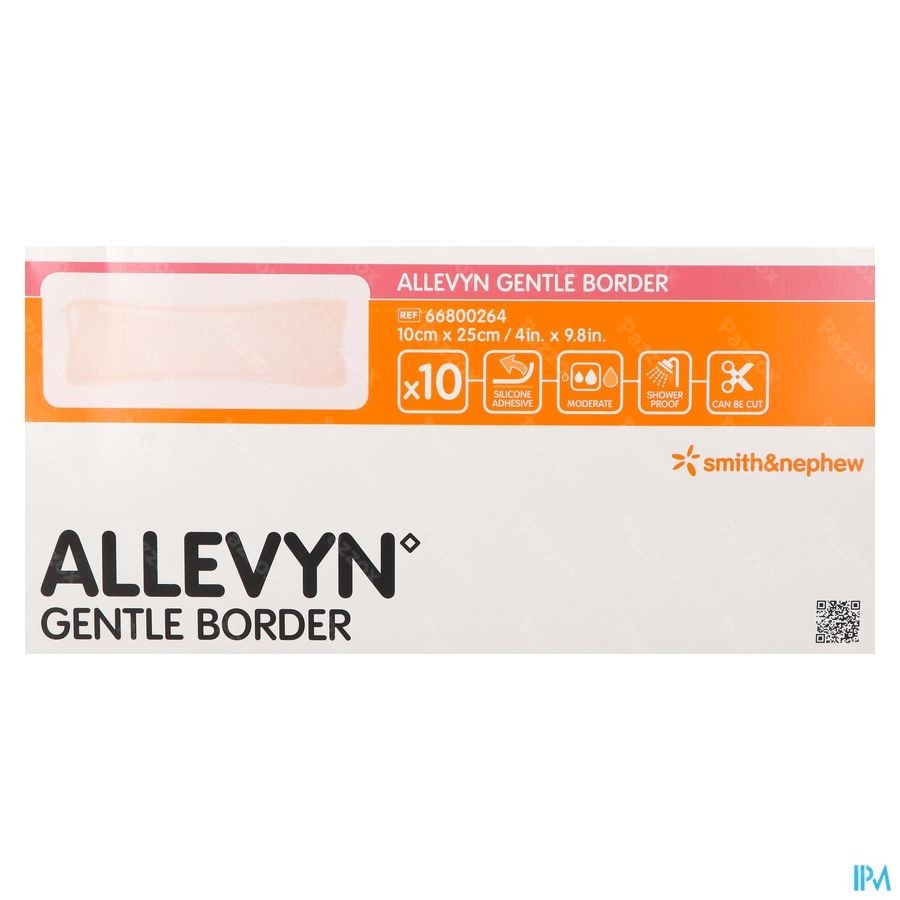 Allevyn Gentle Border 10,0x25,0cm 10