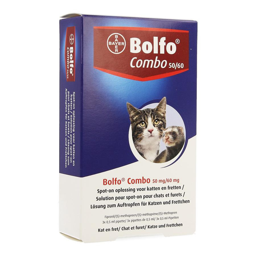 Bolfo Combo 50mg/60mg Spot-on Opl Kat Fret 3x0,5ml