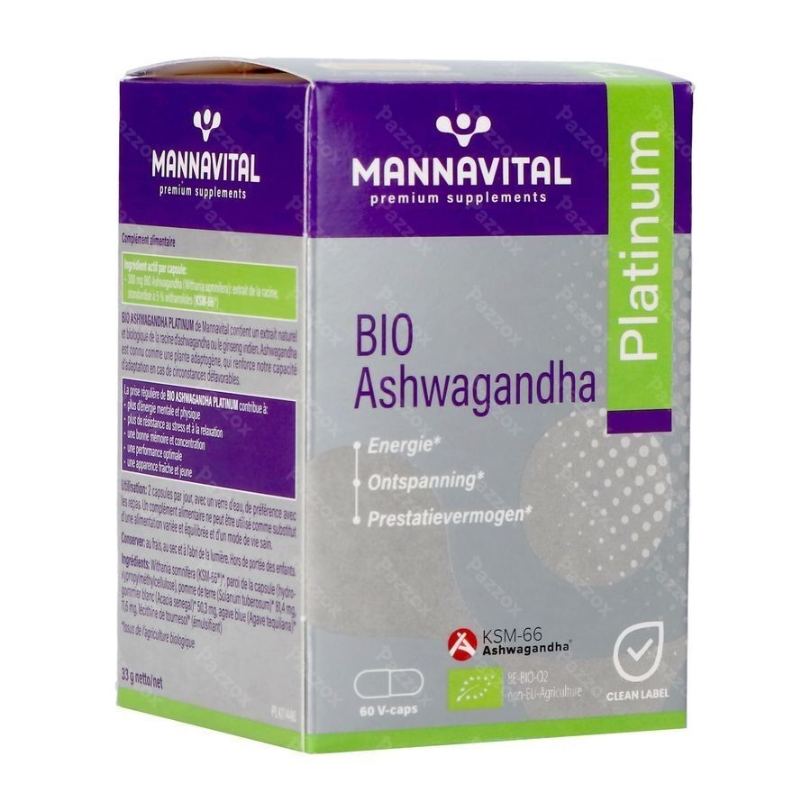 Mannavital Ashwagandha V-caps 60