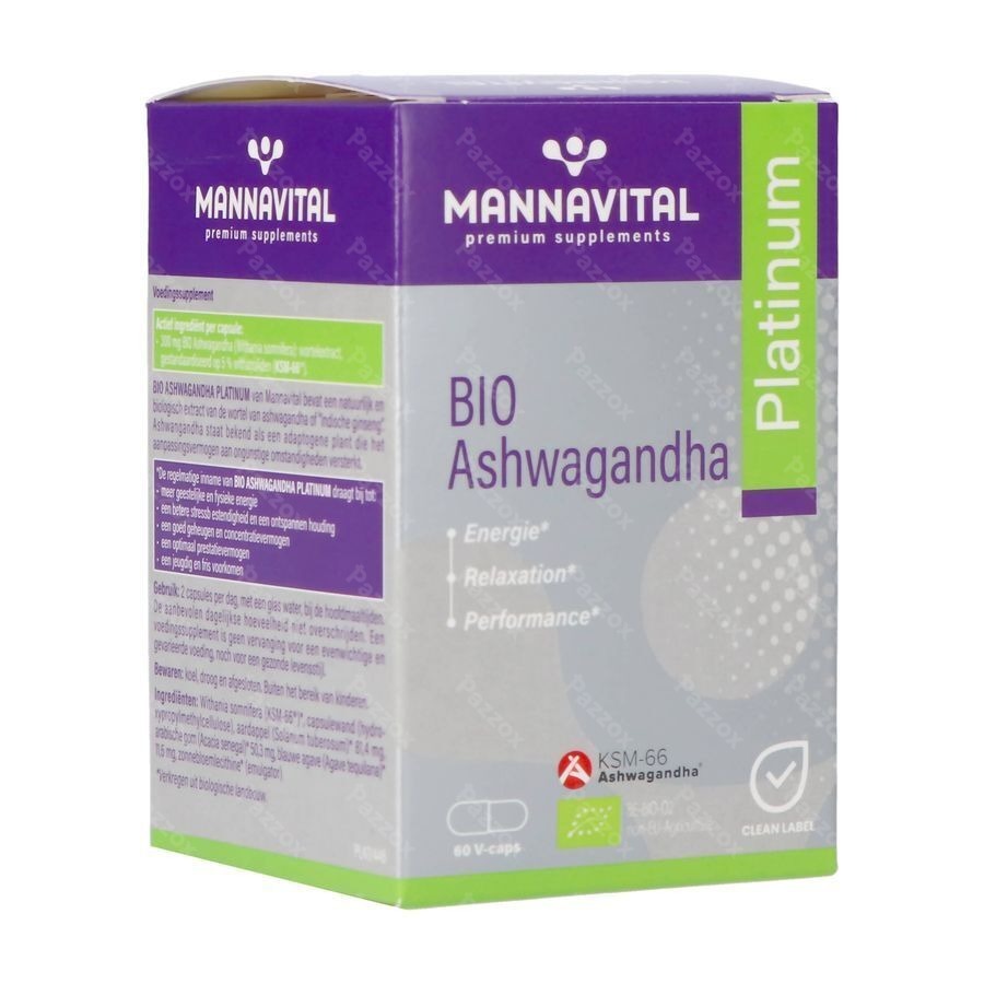 Mannavital Ashwagandha V-caps 60