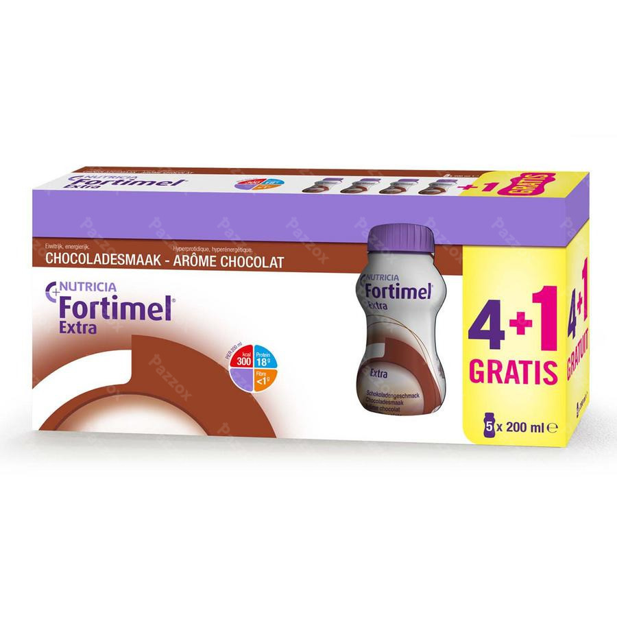 Fortimel Extra Chocolat Limitid Edition 5 X 200 Ml