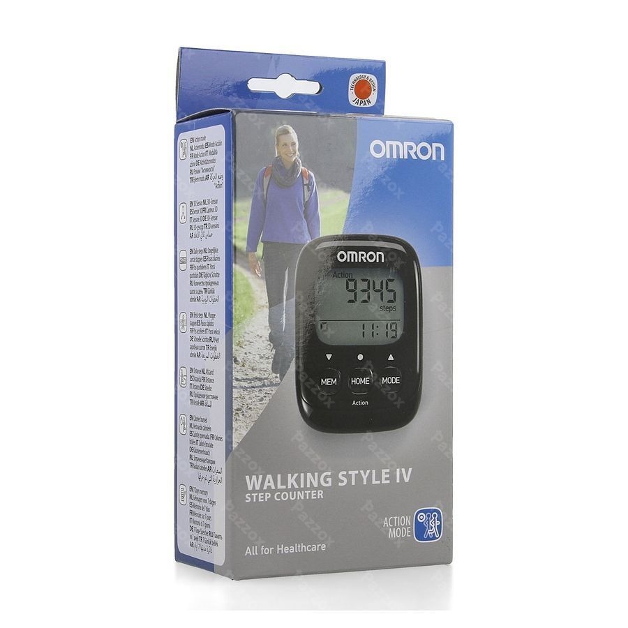 Omron Walking Style Iv Elekt. Stappenteller Zwart