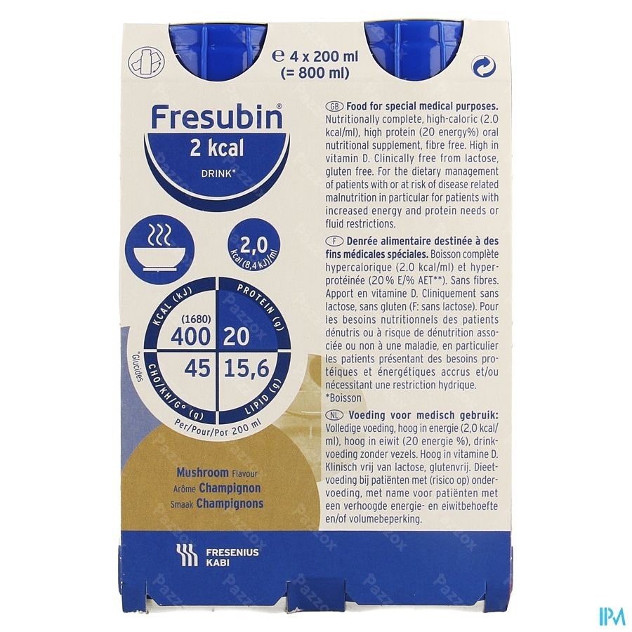 Fresubin 2 Kcal Drink Salé/hartig 200ml Champignons/champignon