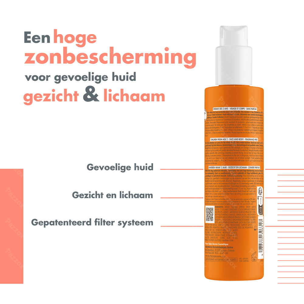 Avène Zonnespray Kinderen SPF50+ 200ml