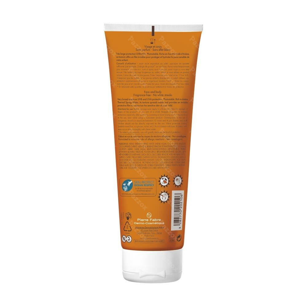 Avène Zonnemelk Kinderen SPF50+ 250ml