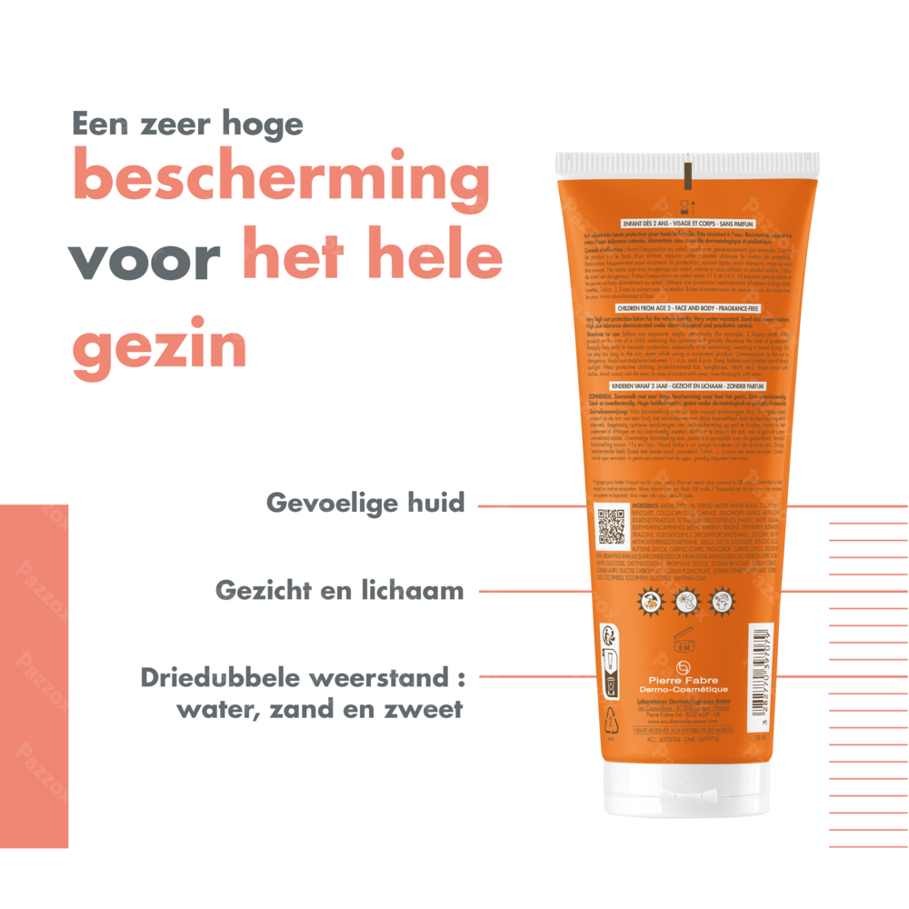 Avène Zonnemelk Kinderen SPF50+ 250ml