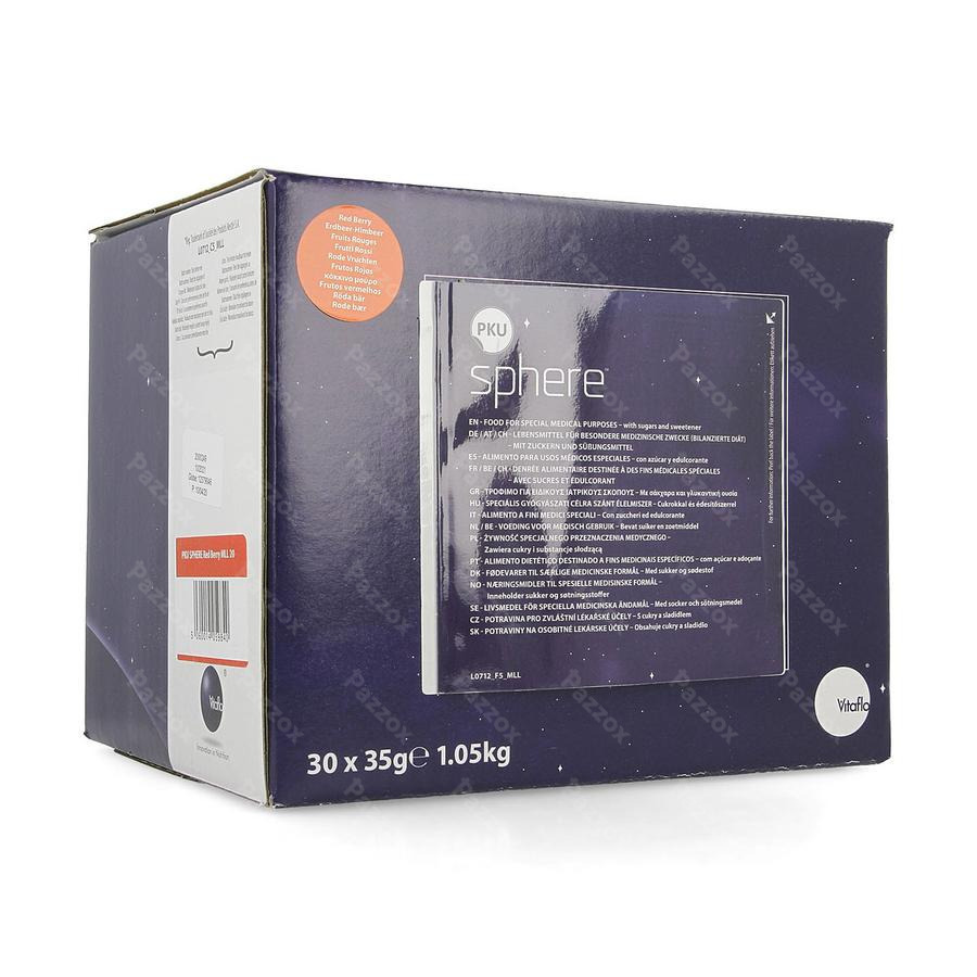 Pku Sphere 20 Rode Vruchten 30 X 35g