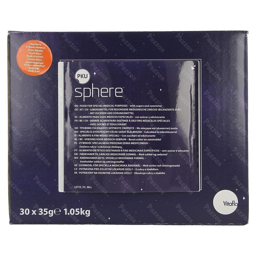 Pku Sphere 20 Rode Vruchten 30 X 35g