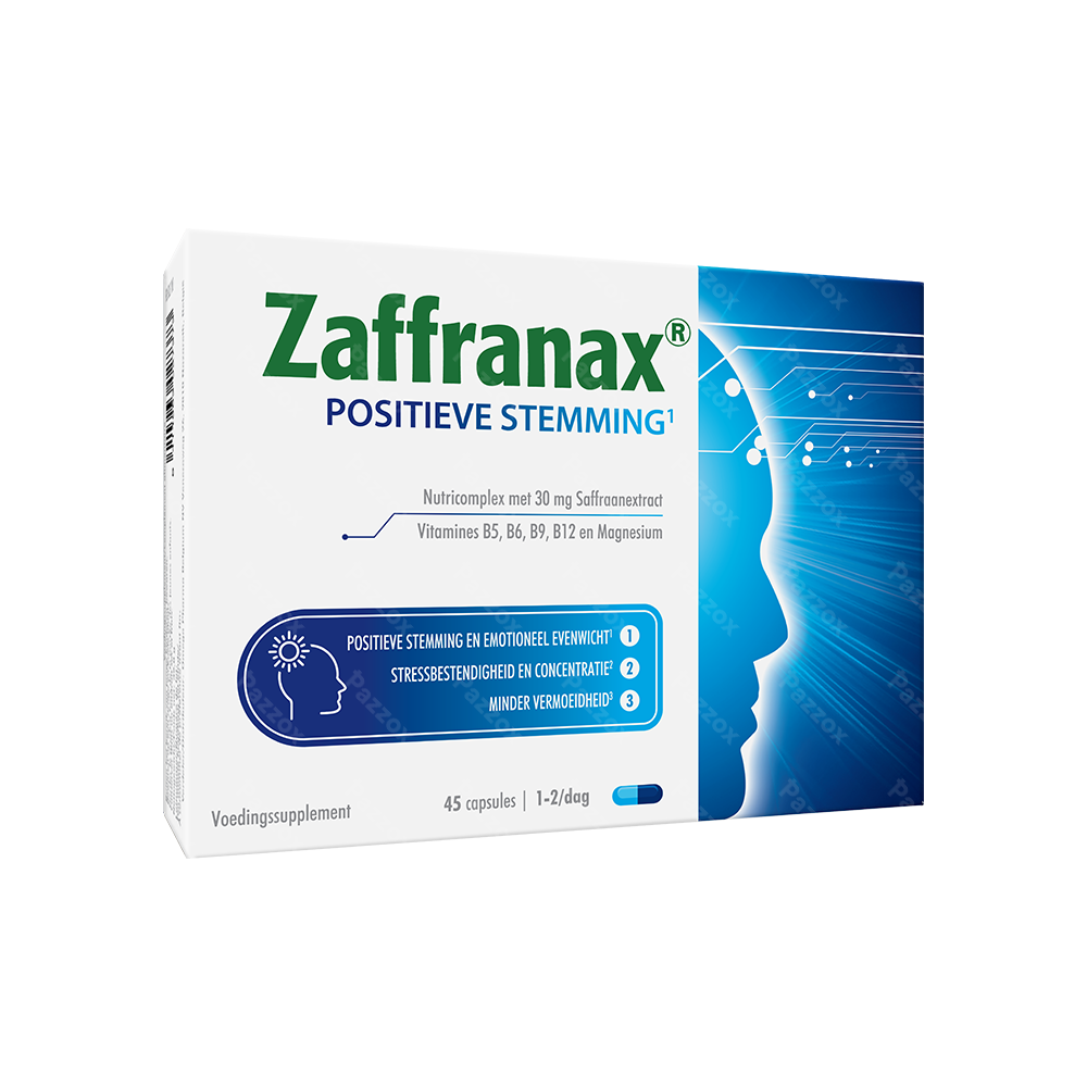 Zaffranax Positieve Stemming Voedingssupplement 45 Capsules