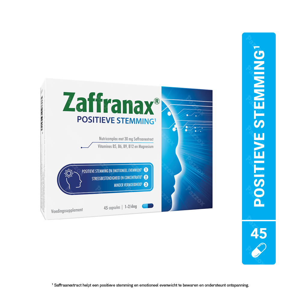 Zaffranax Positieve Stemming Voedingssupplement 45 Capsules