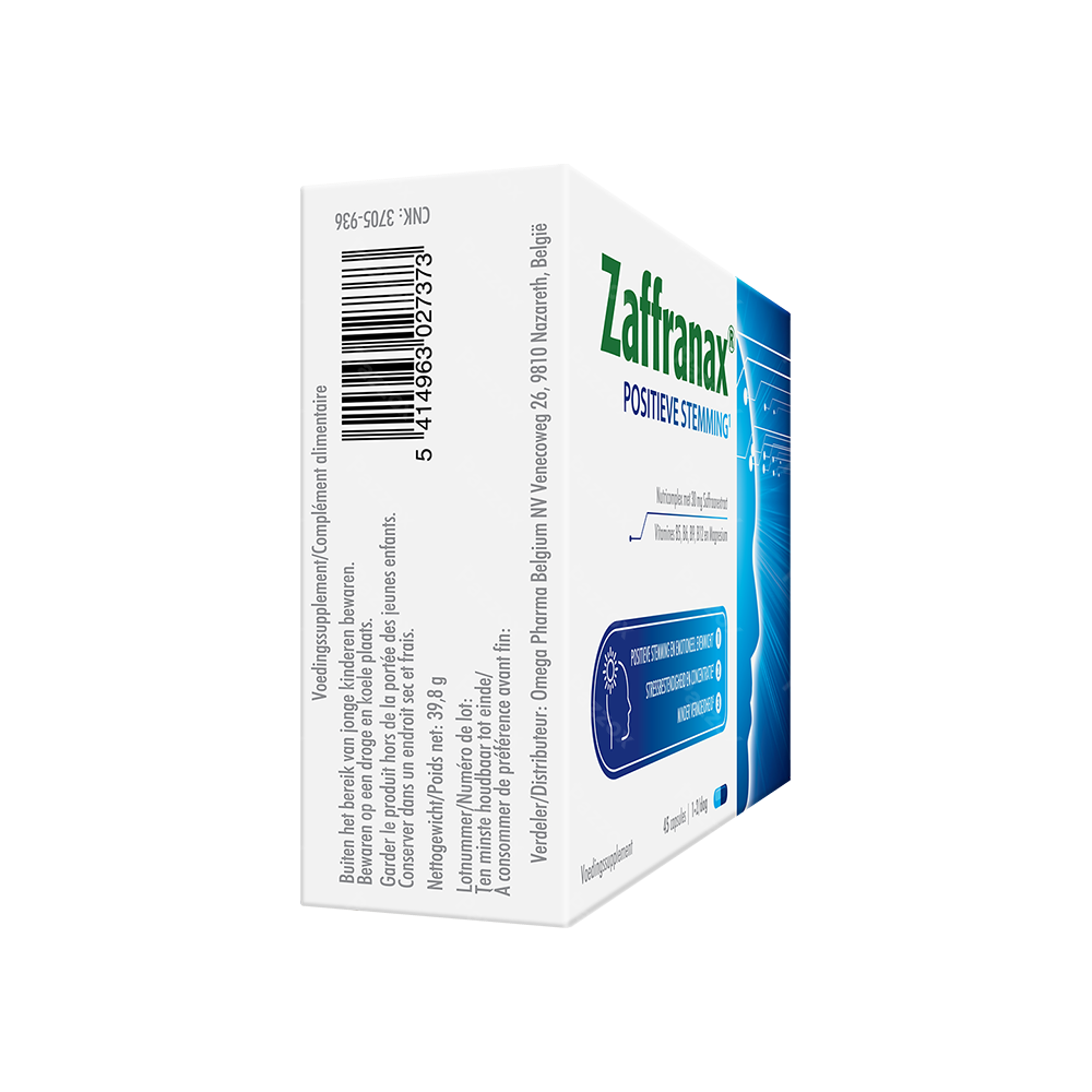 Zaffranax Positieve Stemming Voedingssupplement 45 Capsules