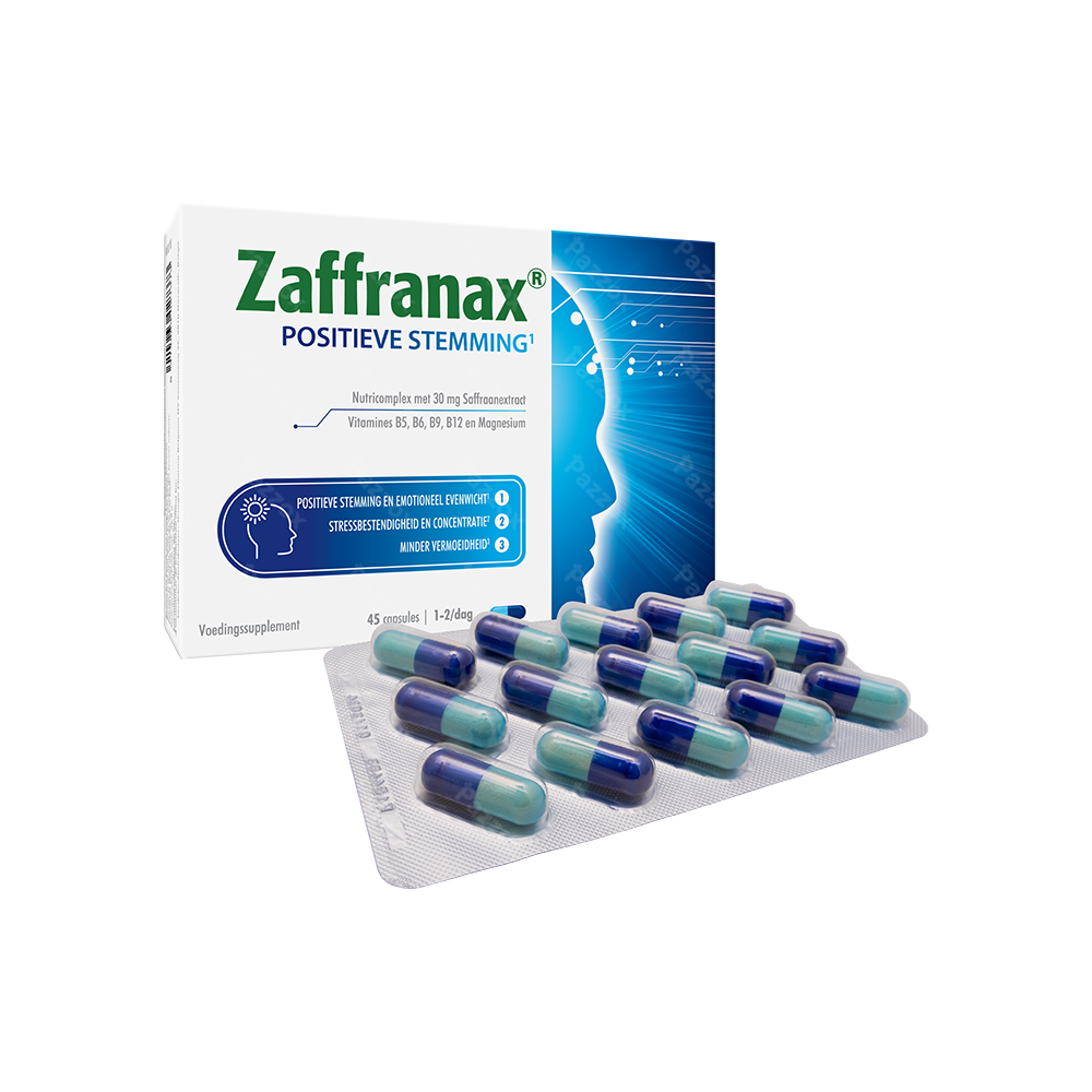 Zaffranax Positieve Stemming Voedingssupplement 45 Capsules
