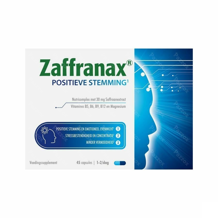 Zaffranax Positieve Stemming Voedingssupplement 45 Capsules