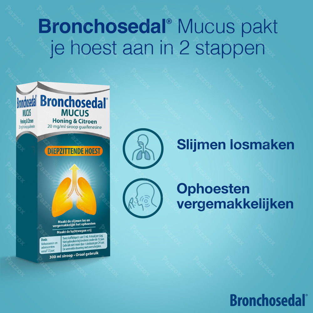 Bronchosedal Mucus Honing Citroen Siroop 300ml 20mg/ml