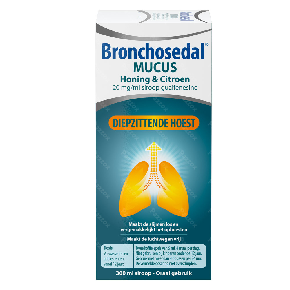 Bronchosedal Mucus Honing Citroen Siroop 300ml 20mg/ml