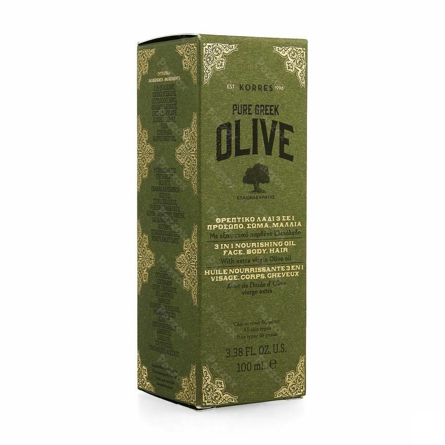 Korres Kf Olijf Olie 3en1 Gezicht Lich. Haar 100ml