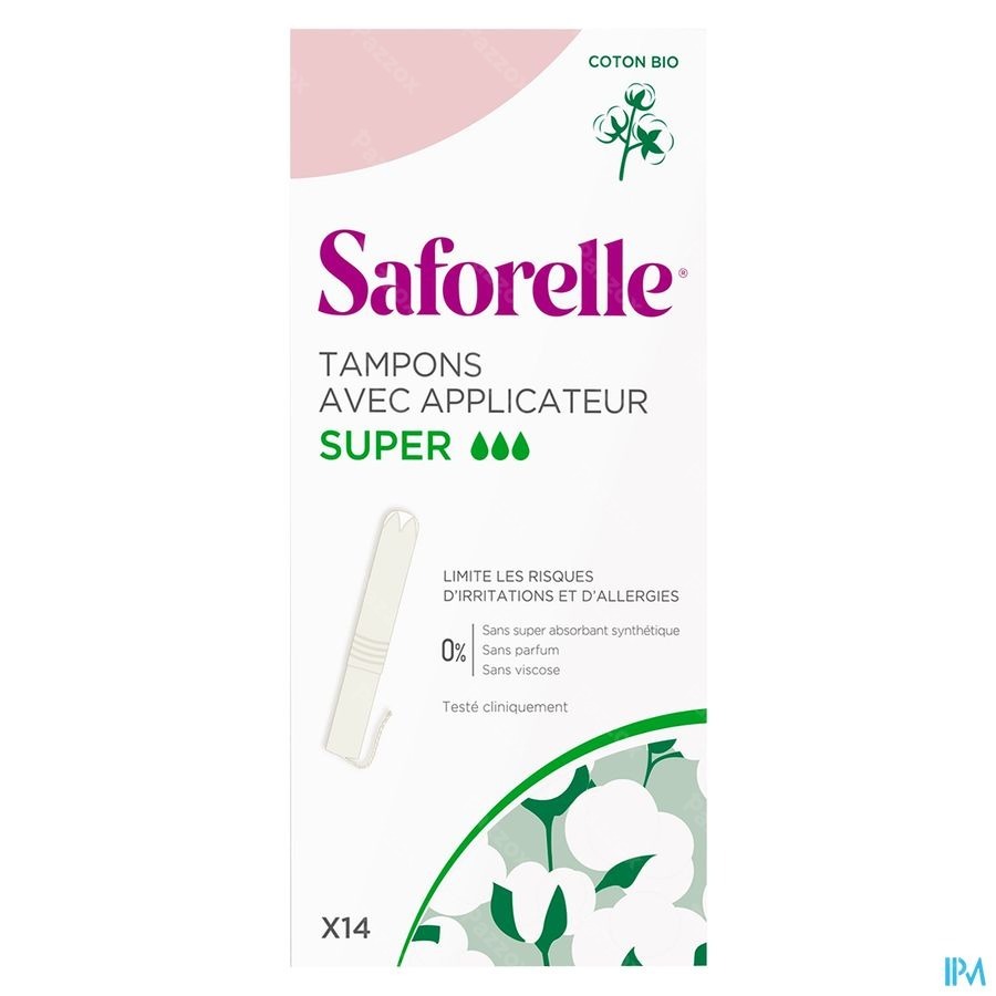 Saforelle Coton Protect Tampons Inbrengh. Super 14