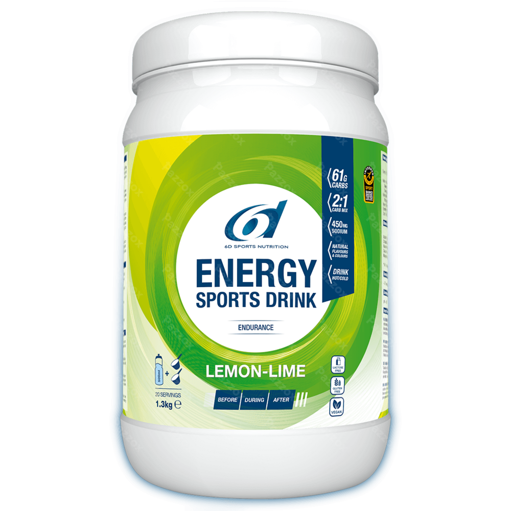 6d Sports Nutrition Energy Sports Drink Lemon Lime Pdr 1,3kg