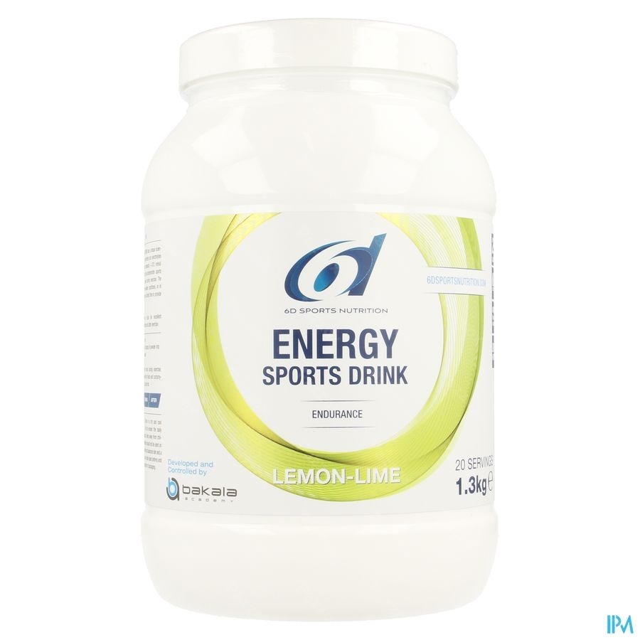 6d Sports Nutrition Energy Sports Drink Lemon Lime Pdr 1,3kg
