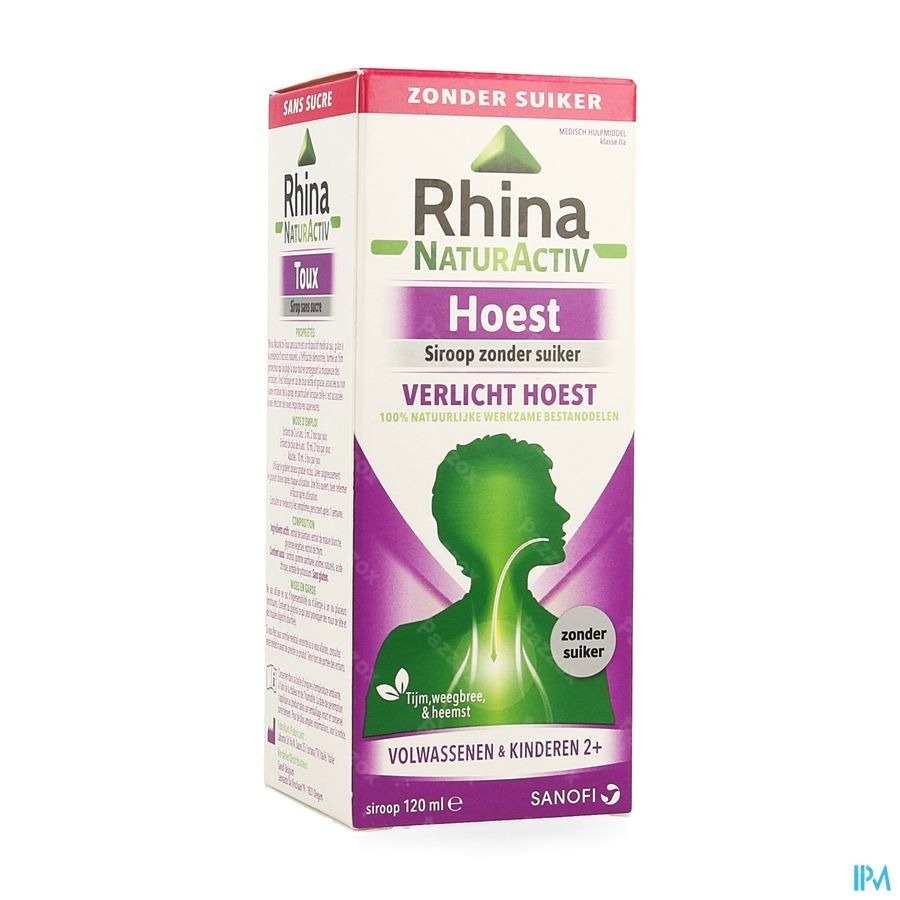 Rhina NaturActiv Zonder Suiker Hoestsiroop 120ml