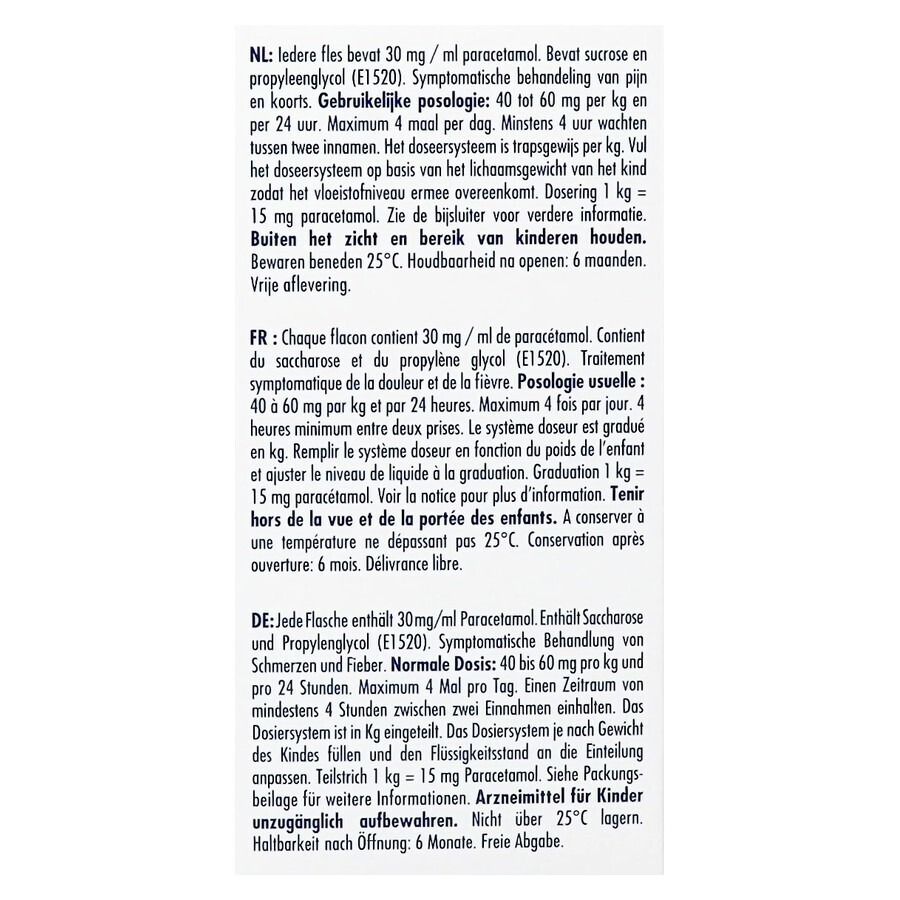 Dafalgan Pediatrie 30mg/ml Siroop 150ml