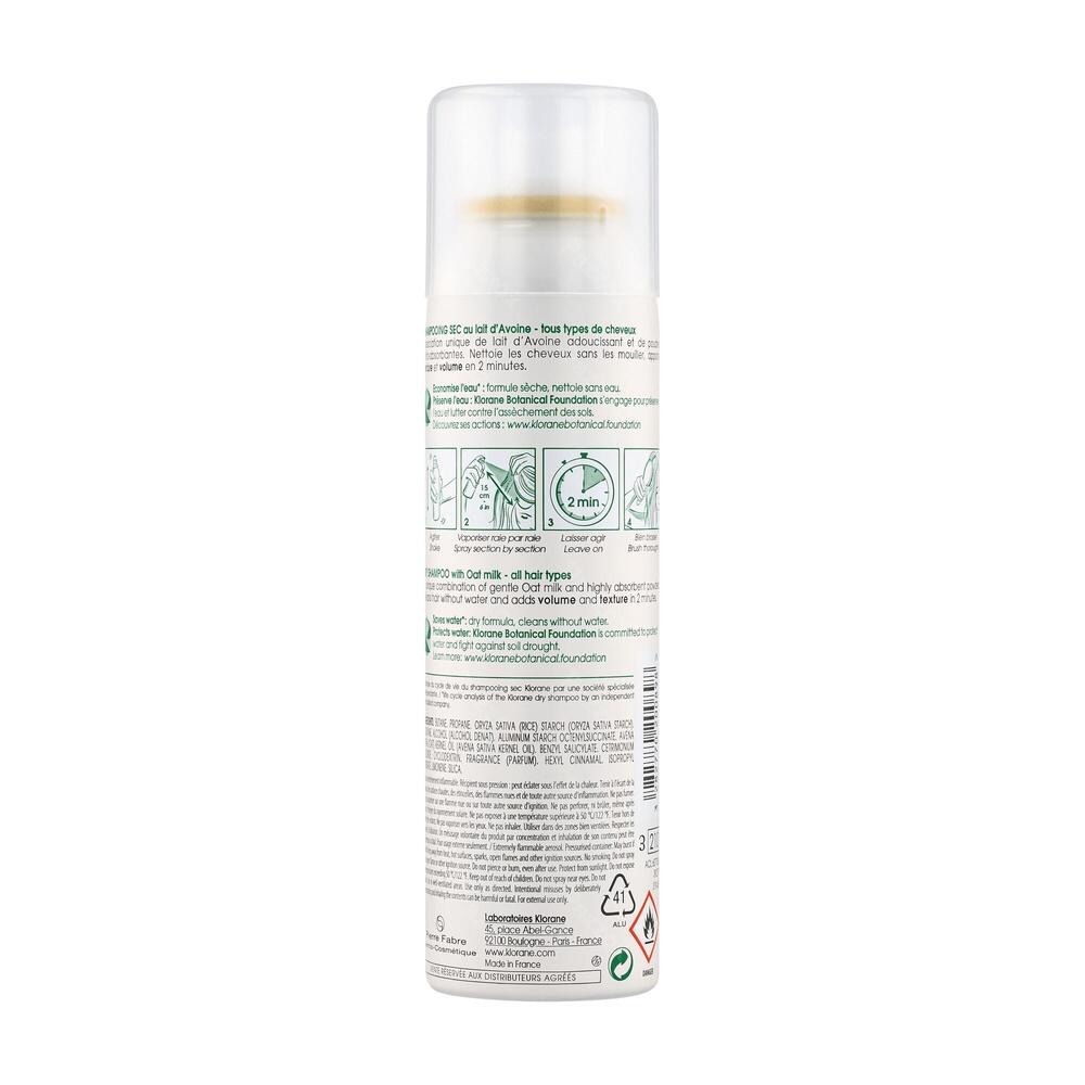 Klorane Extra Zachte Droogshampoo Met Havermelk Alle Haartypes 150ml