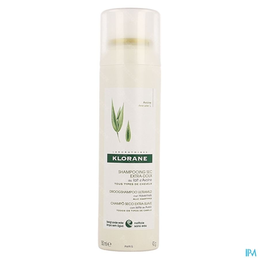 Klorane Extra Zachte Droogshampoo Met Havermelk Alle Haartypes 150ml