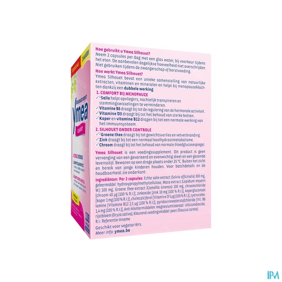 Ymea Silhouet Voedingssupplement Afslanken En Menopauze 128 Capsules