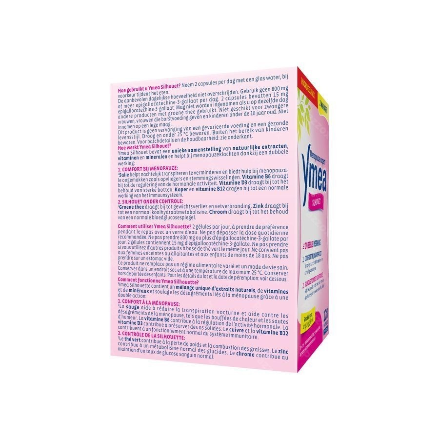 Ymea Silhouet Voedingssupplement Afslanken En Menopauze 128 Capsules