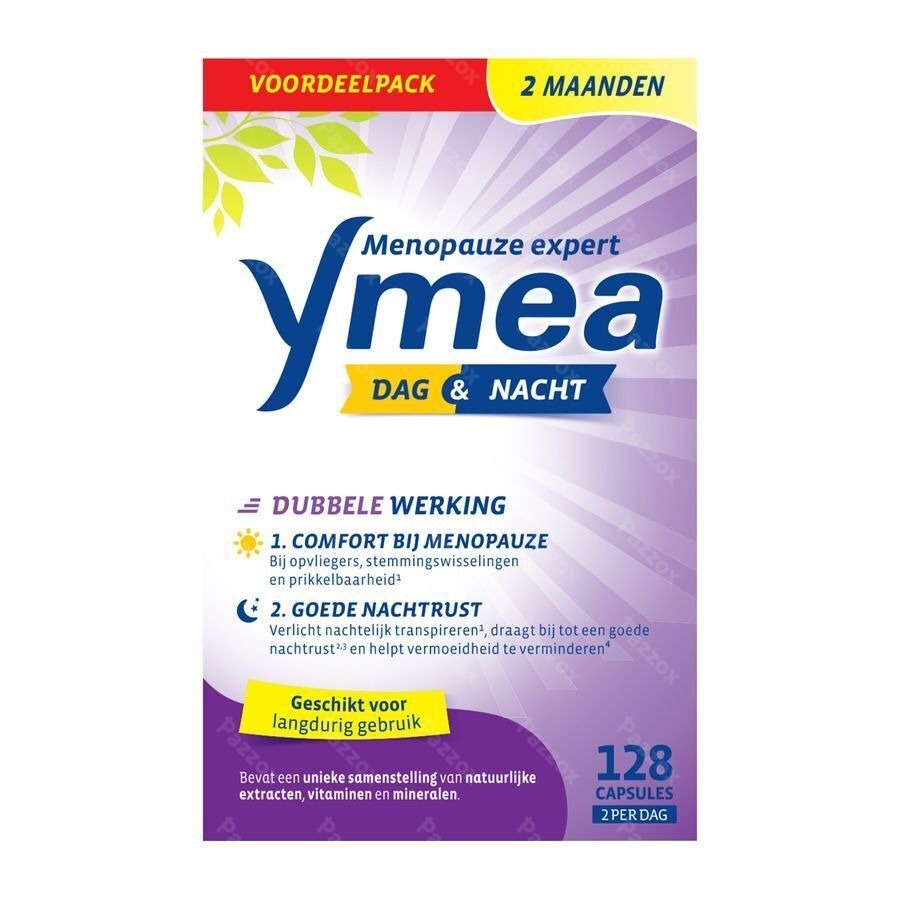 Ymea Dag & Nacht Voedingssupplement Menopauze 128 Capsules